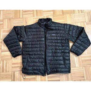 Patagonia Down Sweater Jacket Mens XL Black Puffer Quilted 84673 *FLAWED